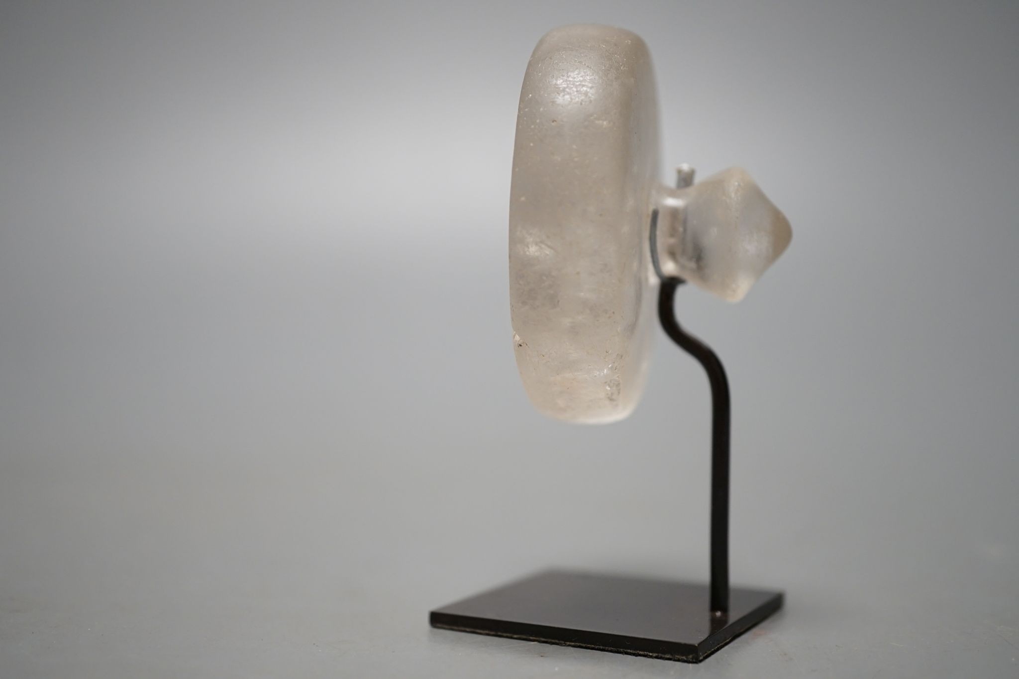 A 13th/14th century Persian rock crystal seal, 5cm